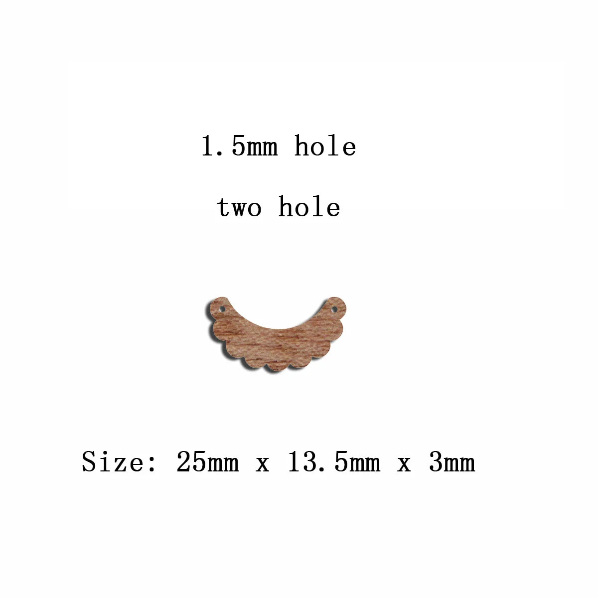 6pcs Unfinished Blank Wooden Star Scalloped Earring Charms Connector Pendant for Jewelry Making