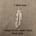 10pcs Unfinished Blanks Laser Cut Wood Hollow Feather Long Earrings Fashion For DIY  Jewelry Findings