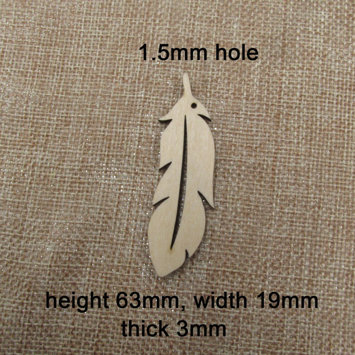 10pcs Unfinished Blanks Laser Cut Wood Hollow Feather Long Earrings Fashion For DIY  Jewelry Findings