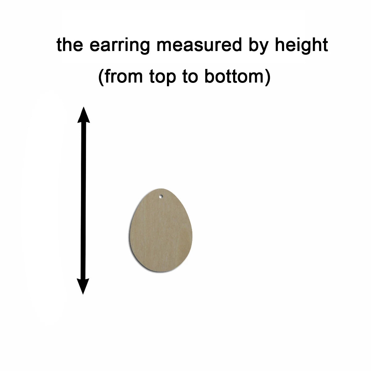 10pcs Multiple Size Unfinished Wooden Blanks Easter Egg Cutout Shape Dangle Earring For Jewelry Supplier
