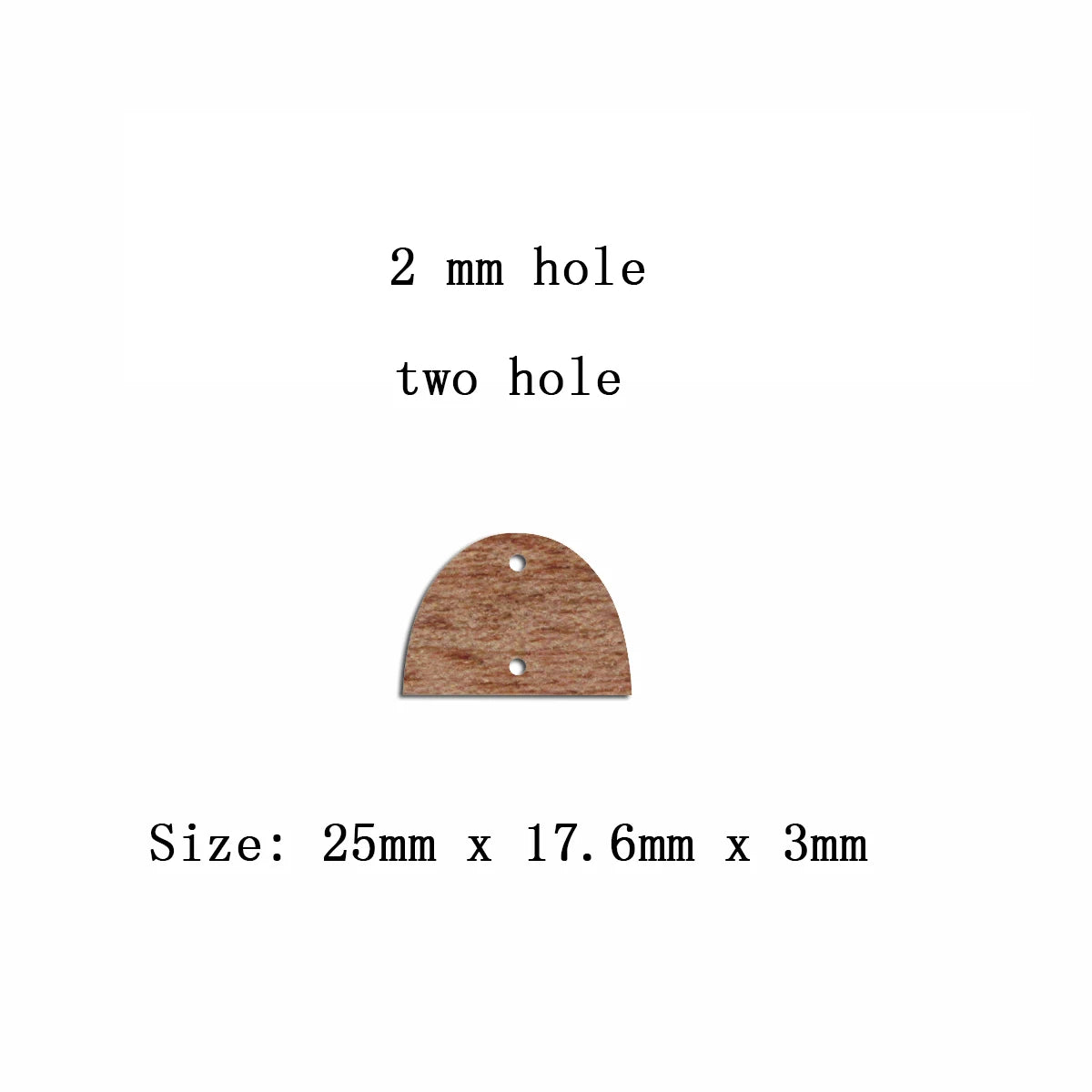 6pcs Unfinished Blank Wooden Half Oval Earring Charms Connector Pendant for Jewelry Making
