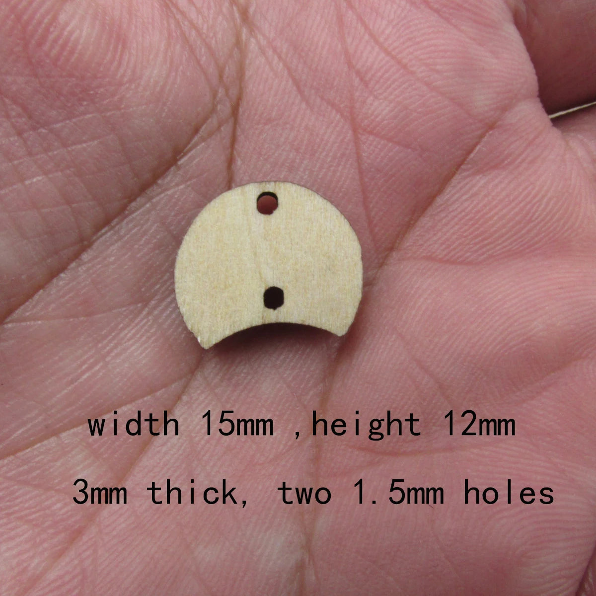 10 Pcs Unfinished Blank Wooden Moons And Star Semi Circle Shape Cutout Plywood Connector Jewelry Finding Supplies For Earrings