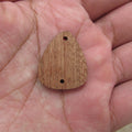 6 Pcs Unfinished Blank Wooden Raindrop Water Drop Wood Connector Shape Cutout For Necklace Earring Pendant DIY Making Jewelry