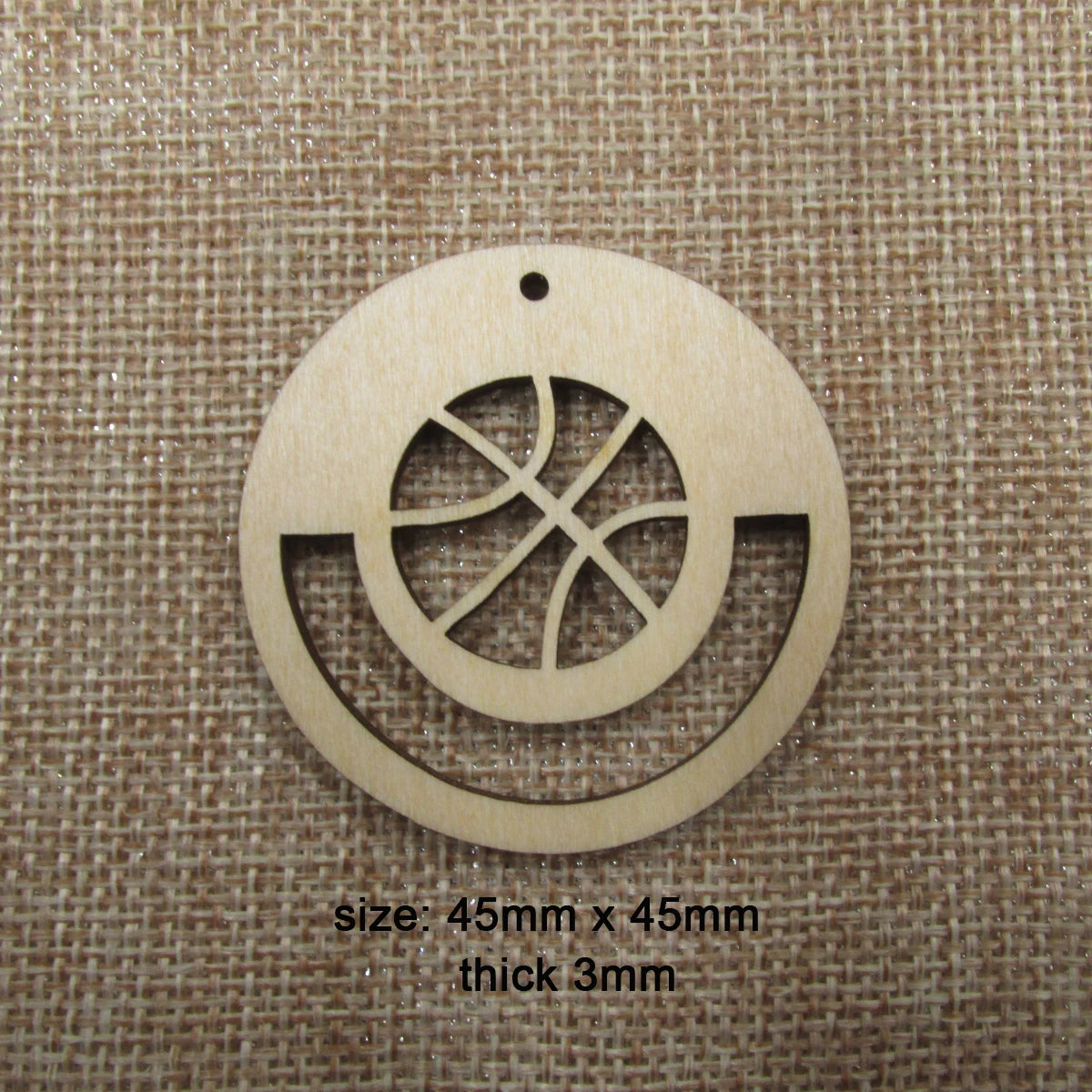 10pcs Unfinished Wooden Blanks Sport Macrame Circle Football Basketball Tennis Shape For DIY Earrings Supplies
