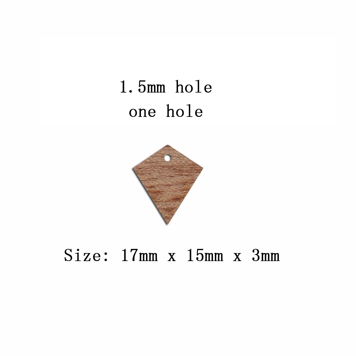6pcs Unfinished Blank Wooden Geometric Diamond Stud Earring Connector Pendant for Women Female Jewelry Making DIY Crafting