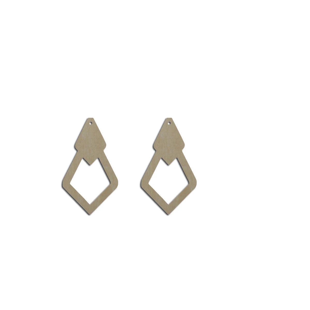 10pcs Unfinished Wood Blanks Simple Triangle Hoop Shape Macrame Earring Part Findings Wholesale For DIY Jewelry Making