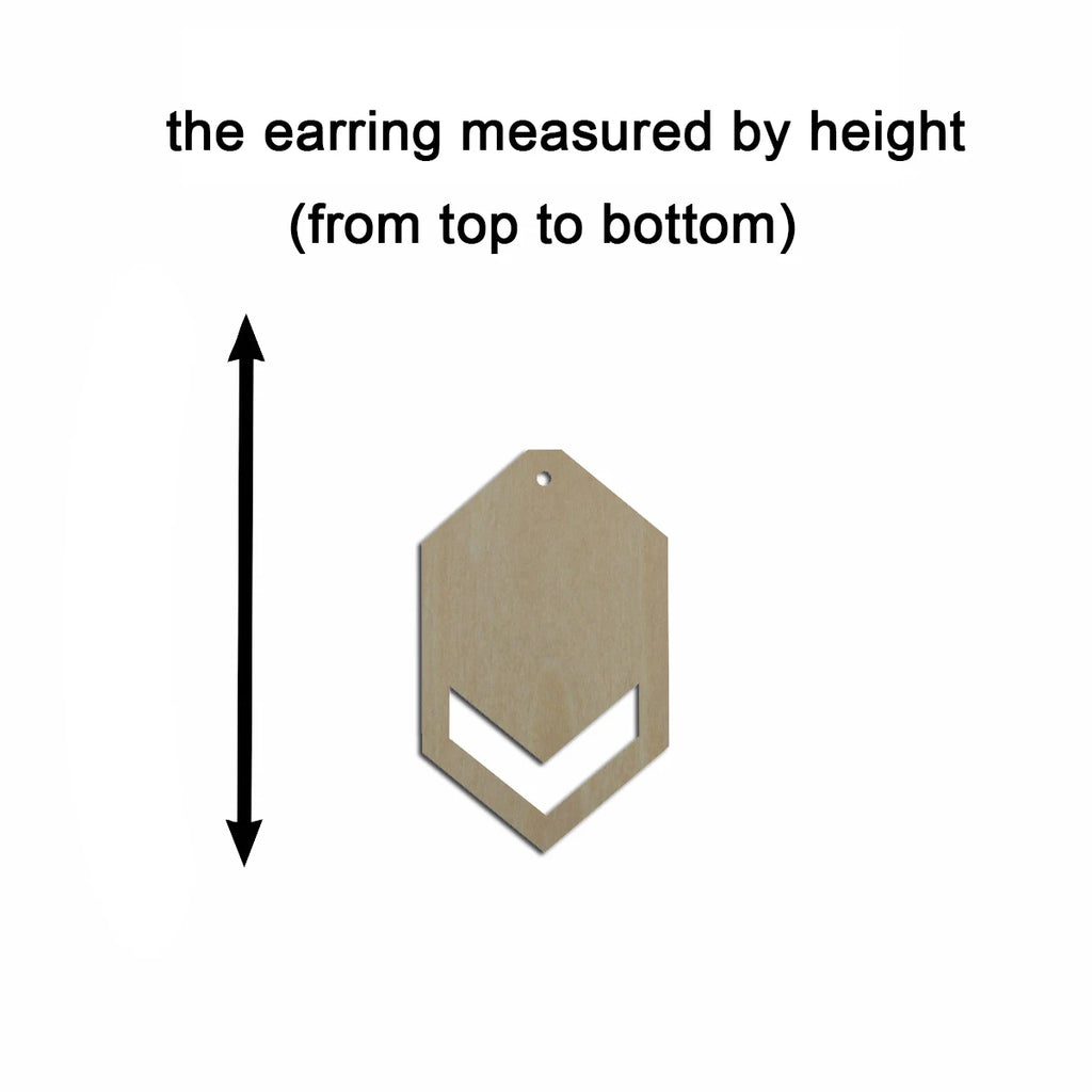 10pcs Unfinished Wood Blanks Geometric Unique Hexagon Cutout Shape Macrame Earring Part Wholesale For DIY Jewelry Making