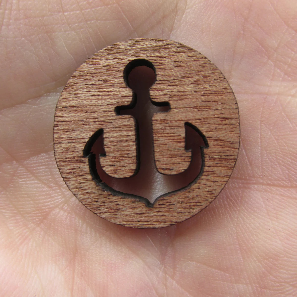 3 Pair Unfinished Ocean Wooden Beach Boat Anchor Shape Cutout For Brooches Pin Magnet Pendant Charms Diy Making
