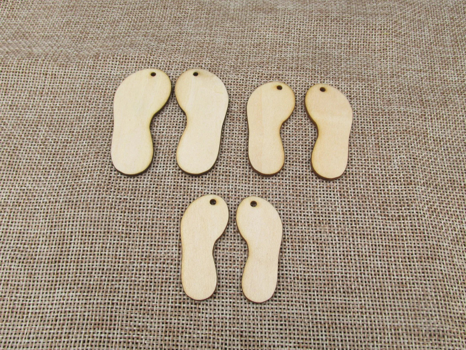 Unfinished Wooden Earrings Pendants Blank Beach Flip Flops Sandals Shape Cutout Jewelry Making DIY Ear ring Findings