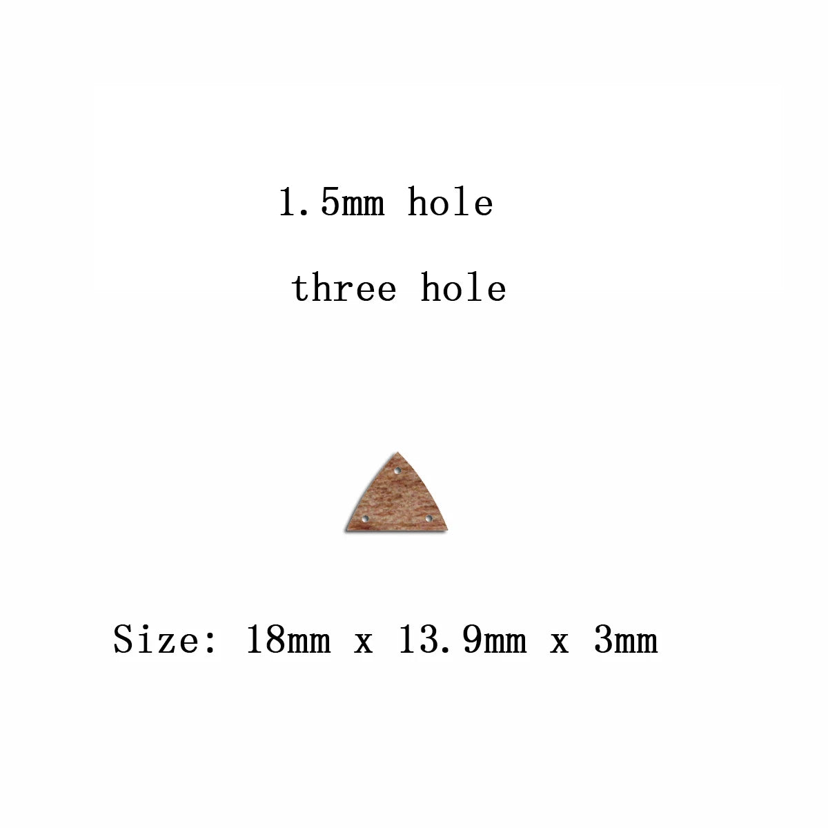 6pcs Unfinished Blank Wooden Geometric Triangle Three Holes Earring Connector Pendant for Jewelry Making DIY Crafting