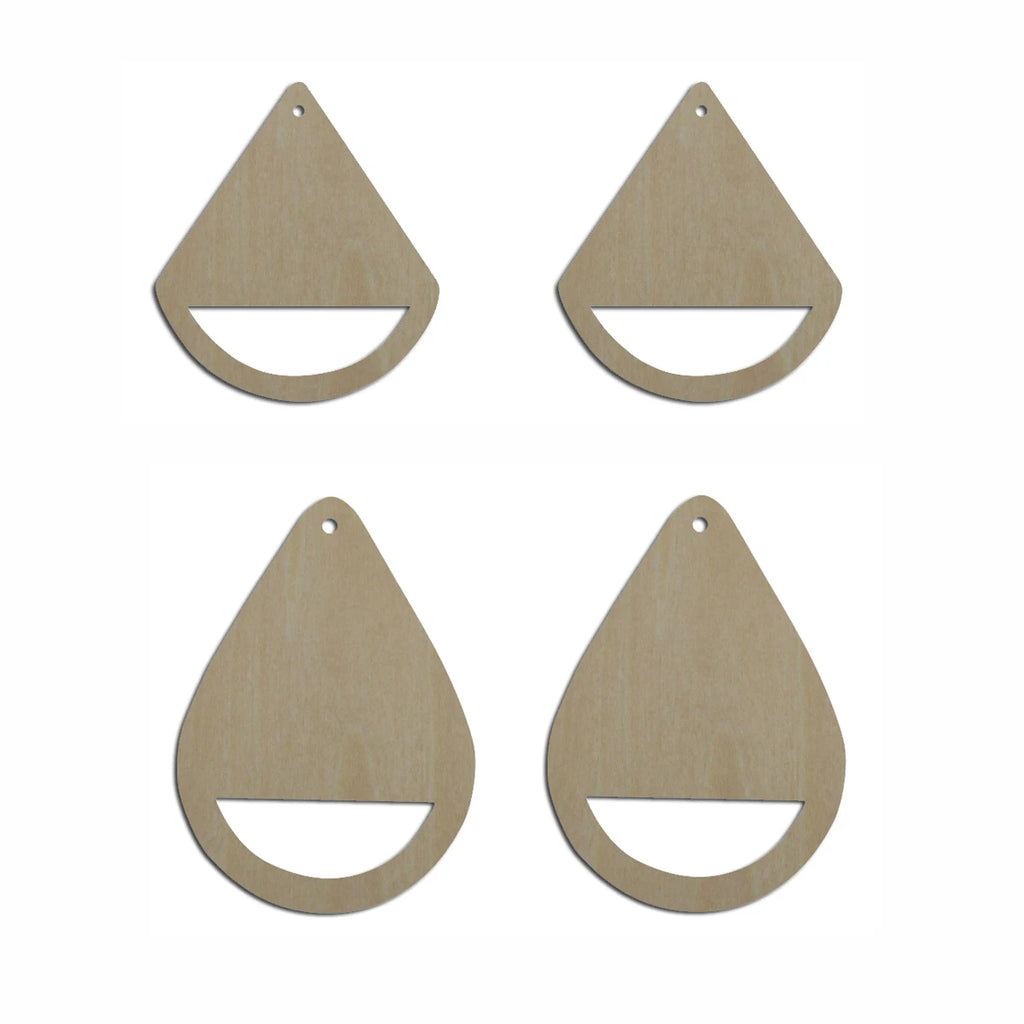 10pcs Unfinished Wood Blanks Classical Teardrop Shape Macrame Earring Part Findings Accessories Wholesale For DIY Jewelry Making