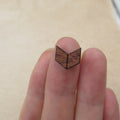 Mini Wooden Cabochon Laser Cut Blanks Wood Chev Cutout For Earring Stud Making Jewerly Supplies