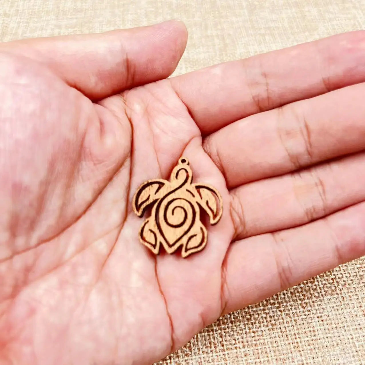 6pcs Unfinished Wooden Ocean Beach Sea Turtle Tortoise Charms Earring Pendants For Jewelry Making DIY Handmade Crafte