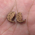5 Pair Unfinished Blank Autumn Falls Leaves Wooden Maple Leaf Cabochon Wood Shape Cutouts For DIY Craft Earring Stud