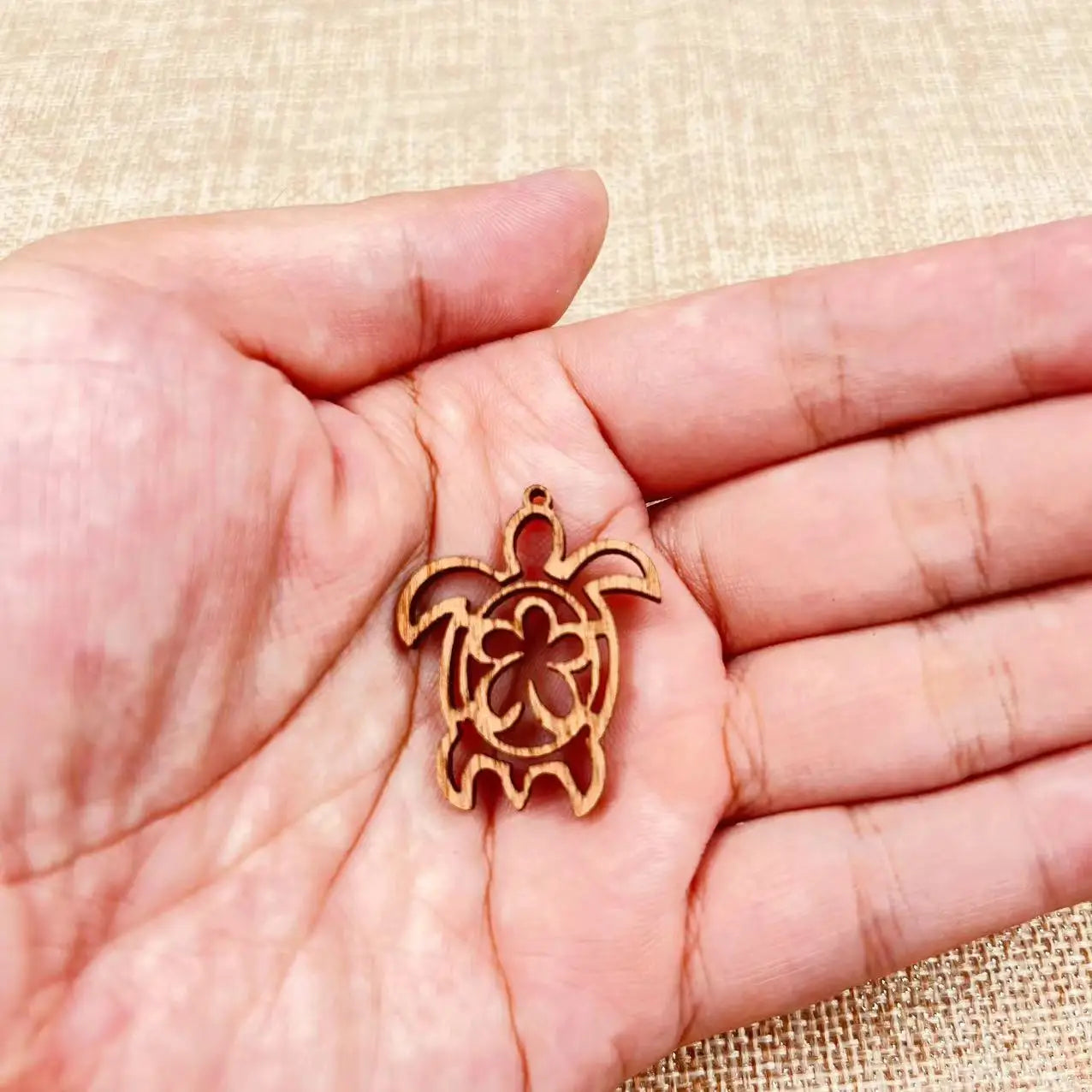6pcs Unfinished Wooden Ocean Beach Sea Turtle Tortoise Charms Earring Pendants For Jewelry Making DIY Handmade Crafte