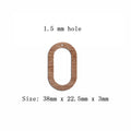 6pcs Unfinished Blank Wooden Geometric Oval Hoop Shape Macrame Wood Earring Charms Pendant for Jewelry Making