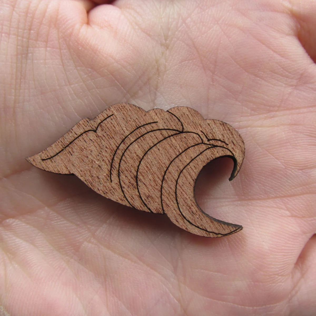 3 Pair Unfinished Beach Ocean Wooden Wave Shape Cutout For Brooches Pin Magnet Pendant Jewerly Diy Making