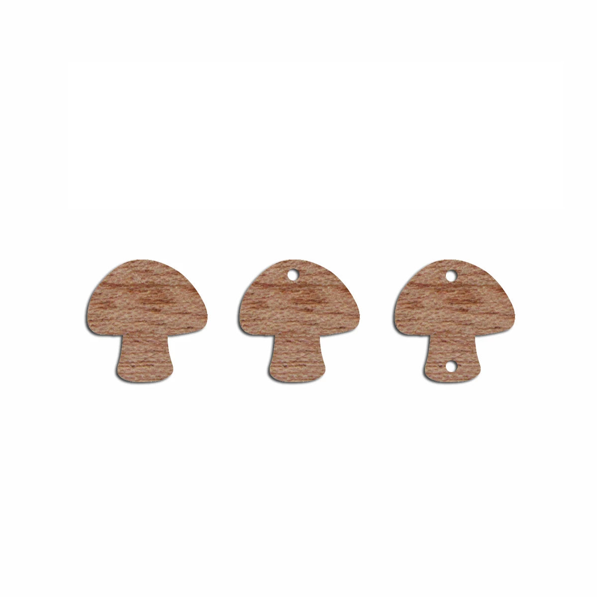 6pcs Unfinished Blank Wooden Mushroom Post Stud Earring Connector Pendant for Women Female Jewelry Making DIY Crafting