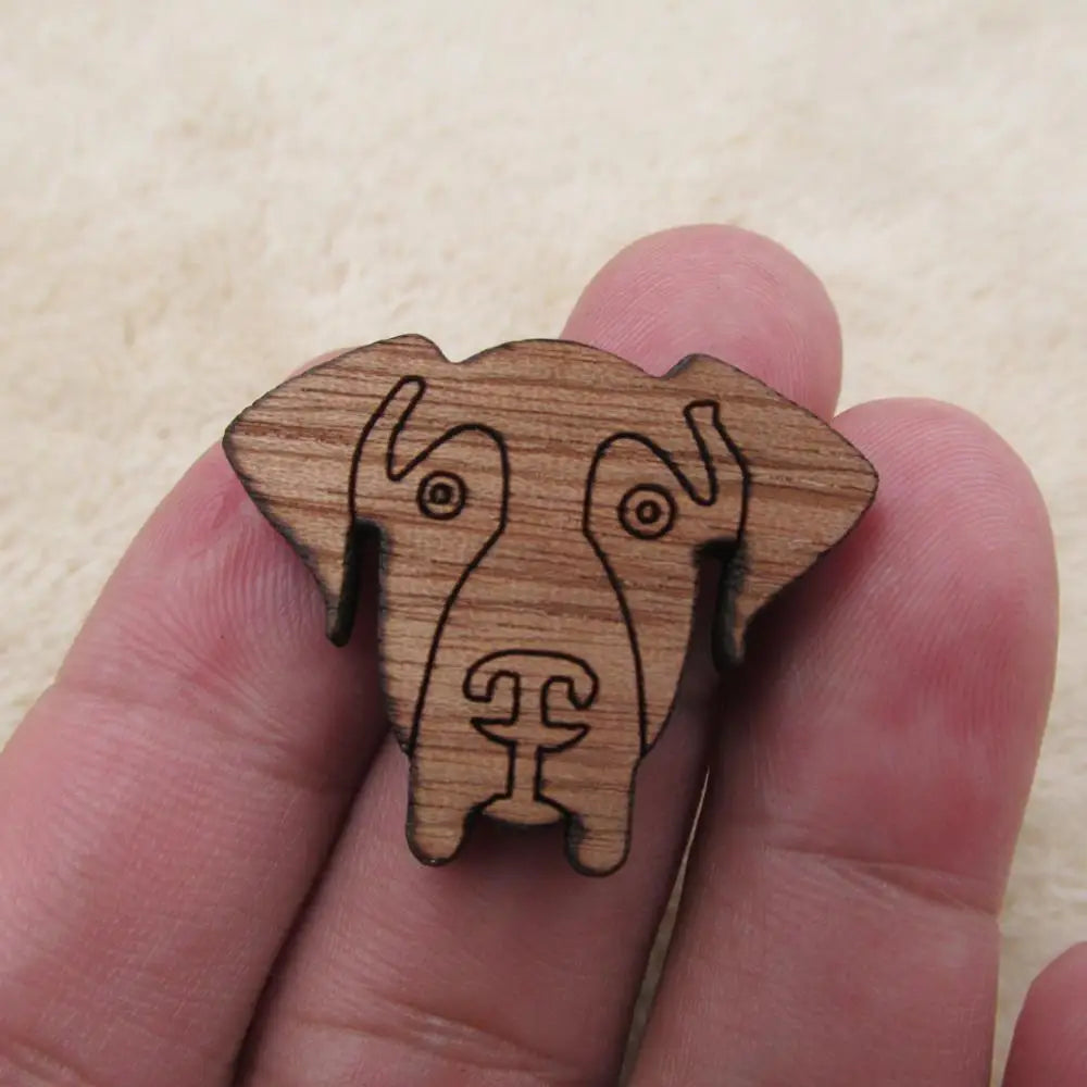 Unfinished Wood Accessory Geometric Animal Dog Shape Engraved Wooden Charms For DIY Jewerly Making