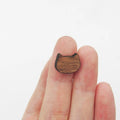 Mini Laser Cut Wood Cat Swan Duck Shape Animal Cabochons Stud Earring Embellishments Jewerly supplier