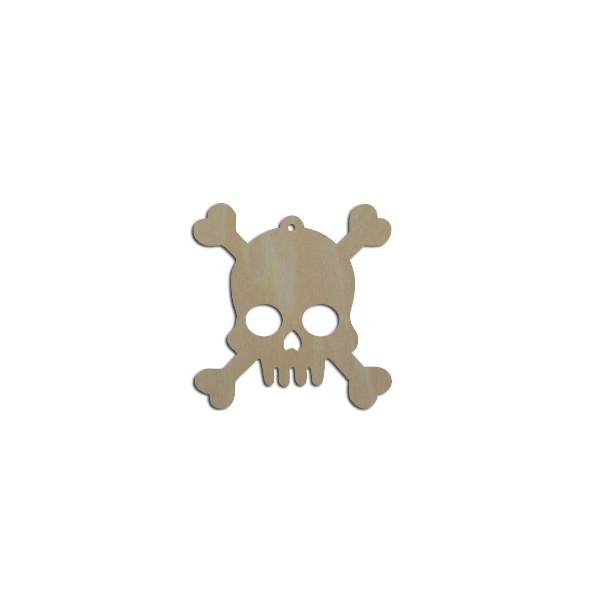 10pcs Bulk Unfinished Wooden Blank Holiday Halloween Skull And Bones Cutout Shape For Spooky Horror Theme Jewelry Earring