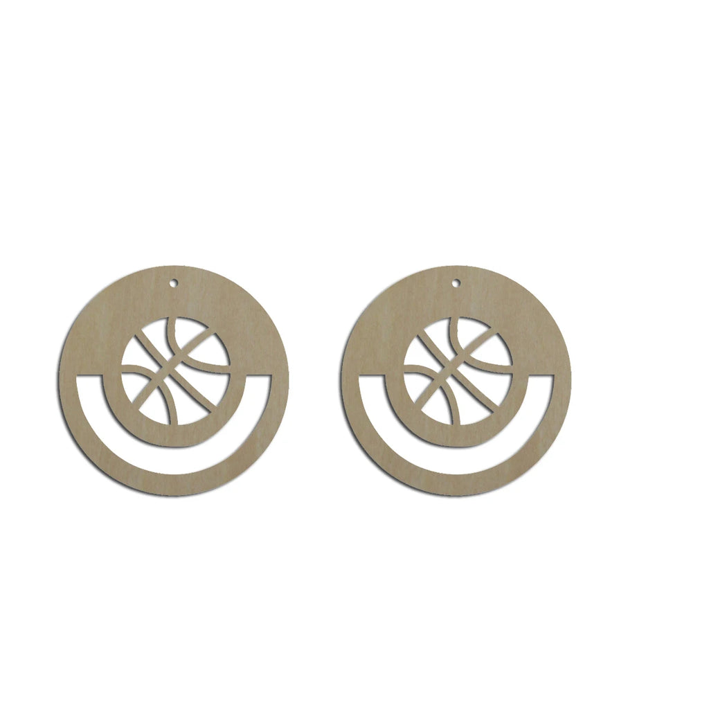 10pcs Unfinished Wood Blanks Sports Baseball Shape Macrame Earring Part Findings Wholesale For DIY Jewelry Making