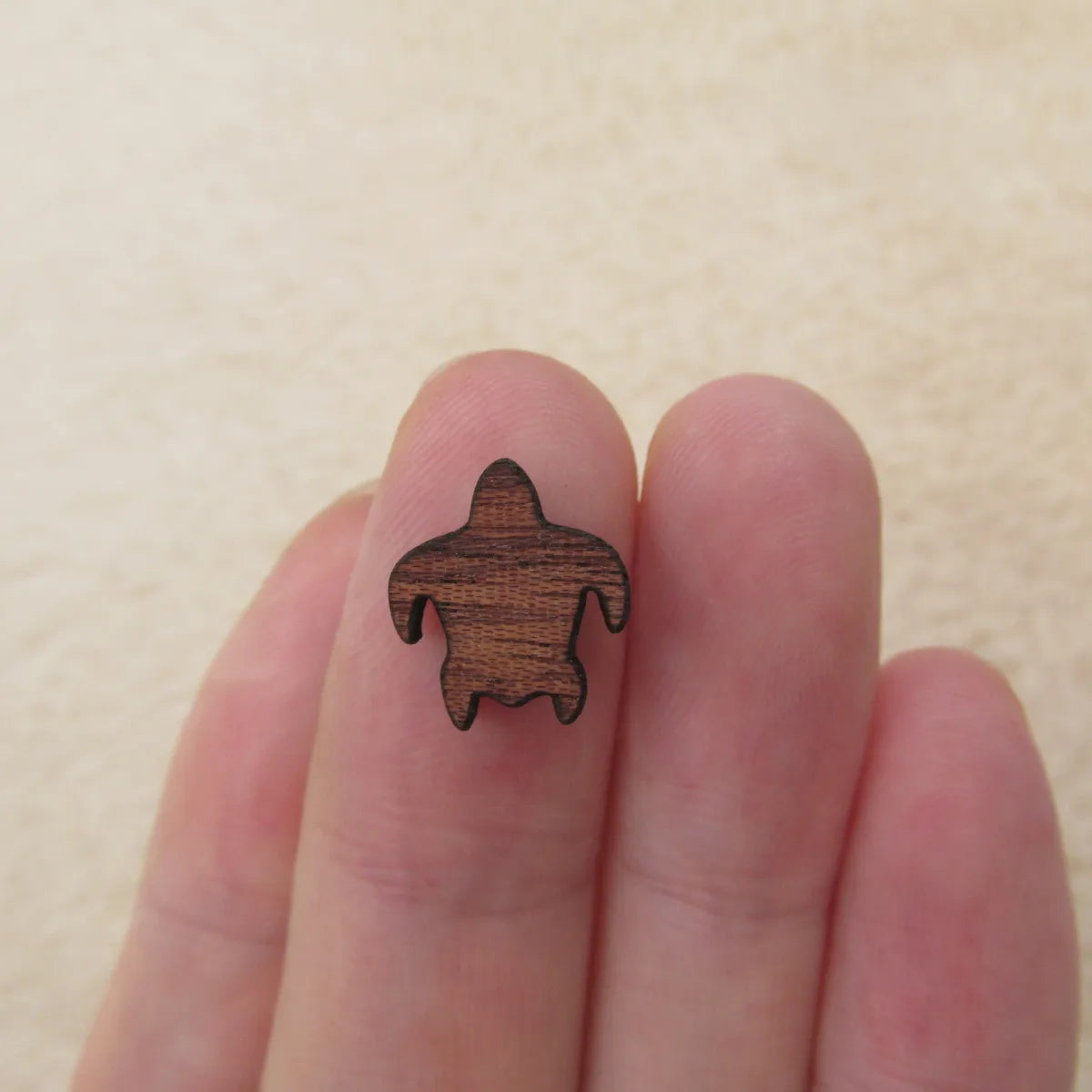 5 Pair Mini Wooden Cabochon Laser Cut Blanks Wood Animal Sea Turtle Shape For Earring Stud Making Jewerly Supplies