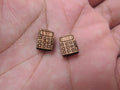 5 Pair Back to School Unfinished Blank Wood Cabochon Book Bag Wooden Cutout Shape For DIY Earrings Supplies