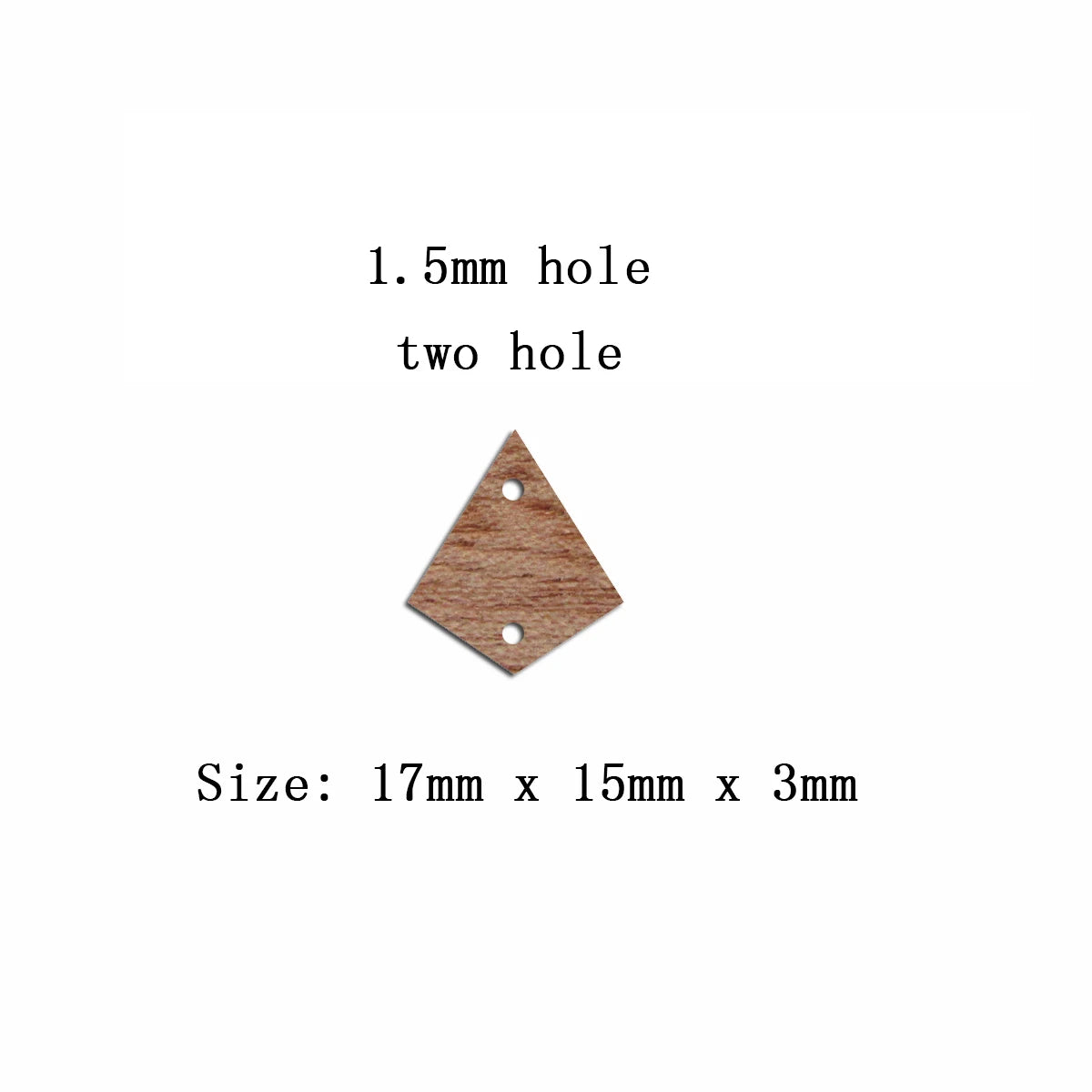 6pcs Unfinished Blank Wooden Geometric Diamond Stud Earring Connector Pendant for Women Female Jewelry Making DIY Crafting