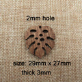 6pcs Unfinished Blank Wood Monstera Leaf Shape Wooden Charms Pendants Leaves Earrings Necklace For DIY Jewelry Making