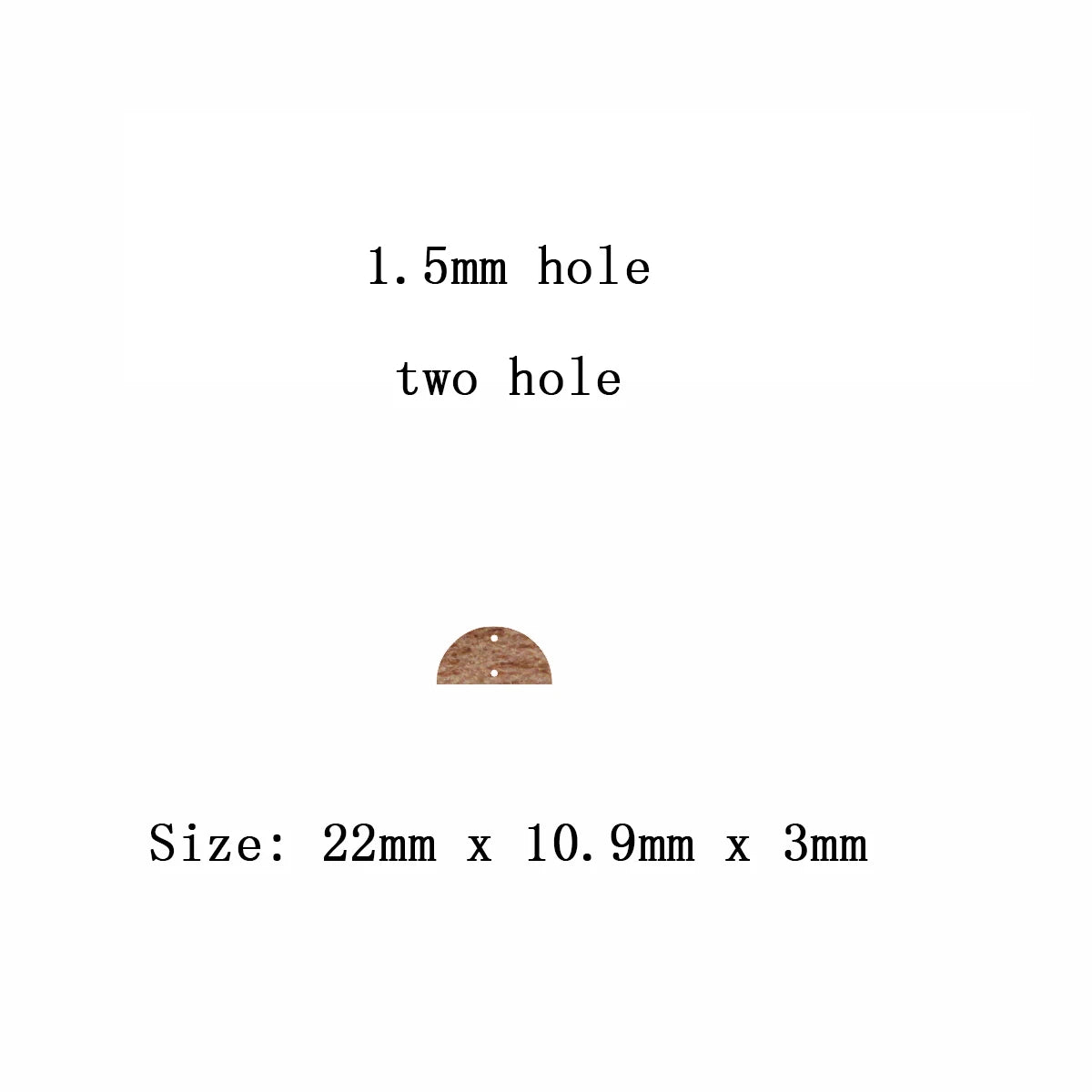 6pcs Unfinished Blank Wooden Geometric Half Circle Smicircle Two Holes Earring Connector Pendant for Jewelry Making