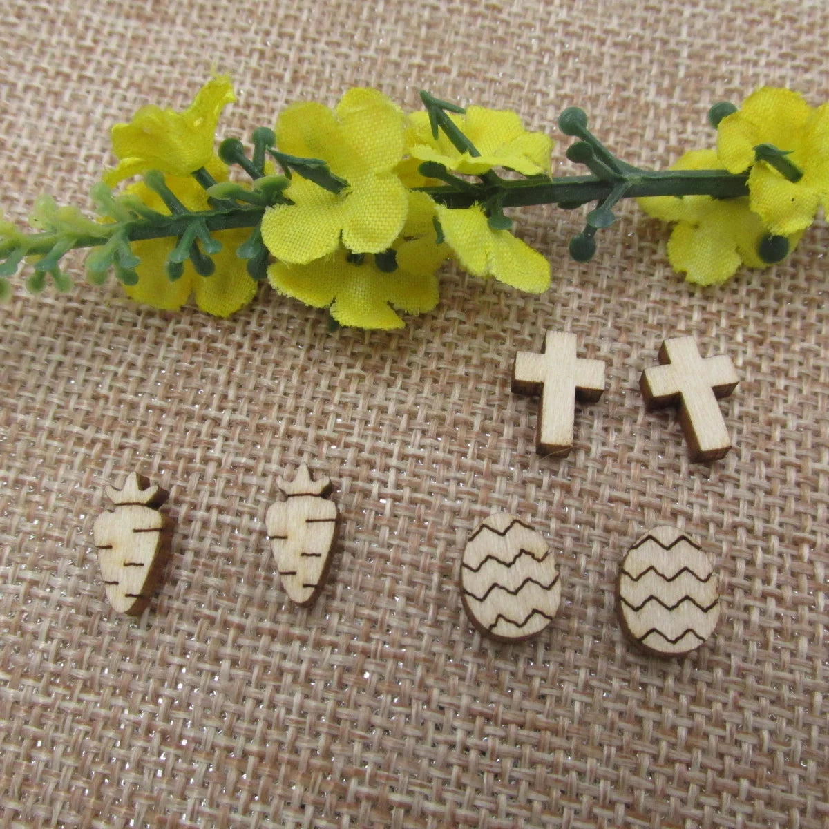 5 Pair Unfinished Blank Wooden Spring Cabochon Easter Carrot Cross Egg Post Wood Earrings Stud Handmade Jewelry Gift