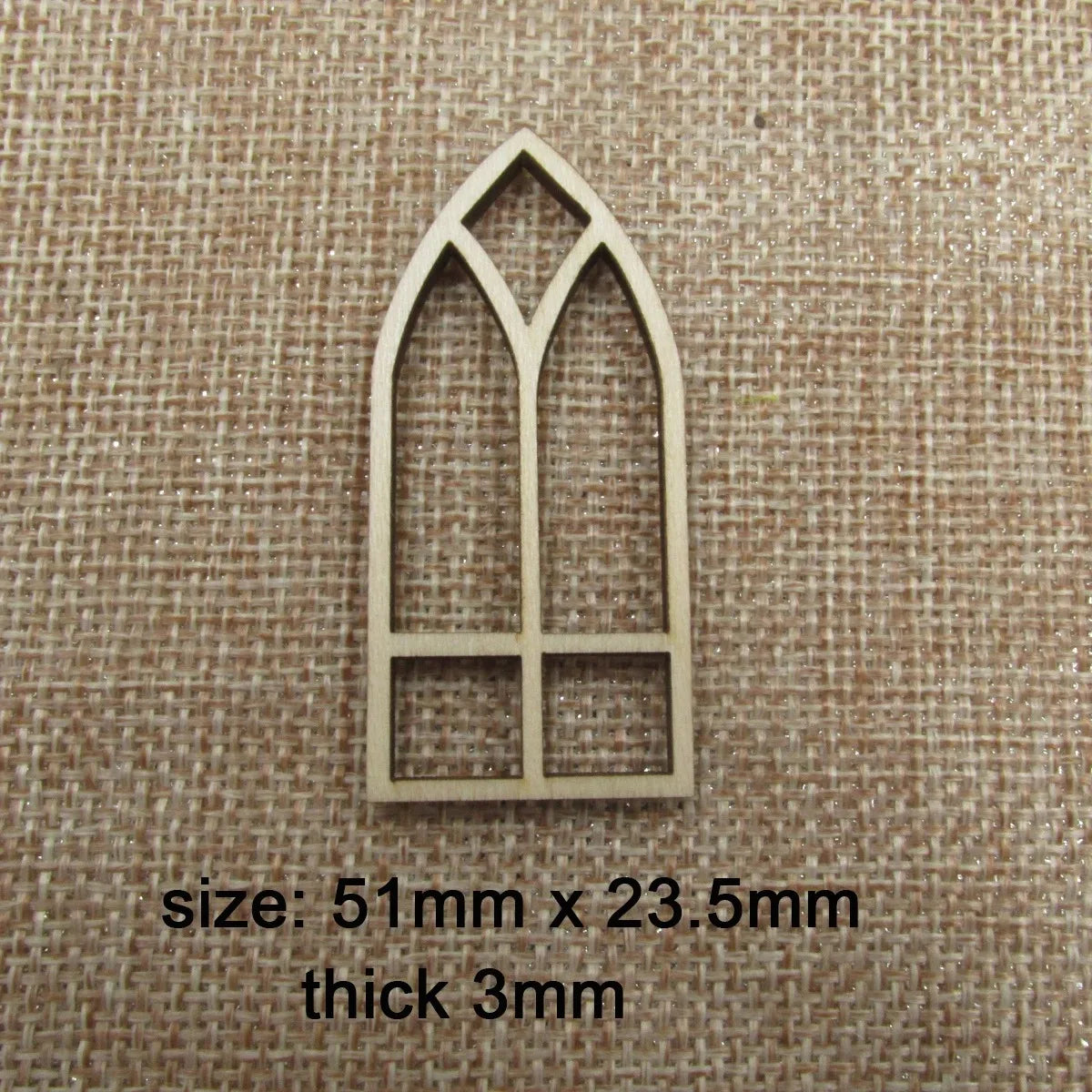 10pcs Unfinished Blank Dollhouse Fairy Window Shape Wooden Windows Cutout Door House Accessories For DIY Craft