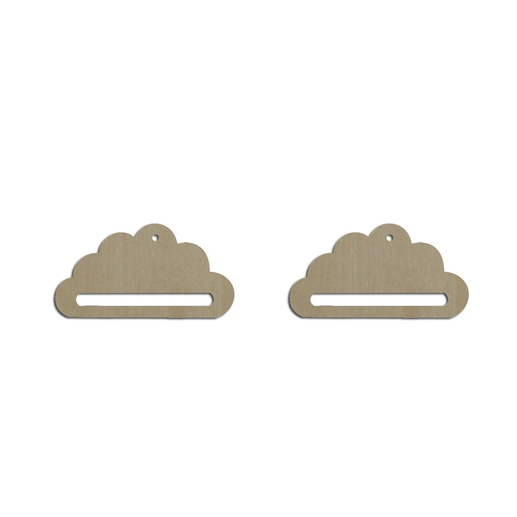 10pcs Unfinished Wood Blank Weather Cloud Cutout Shape Macrame Earring Pendant Charms For DIY Jewelry Making