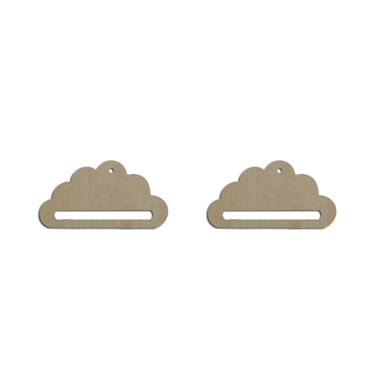 10pcs Unfinished Wood Blank Weather Cloud Cutout Shape Macrame Earring Pendant Charms For DIY Jewelry Making