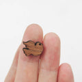 Laser Cut Jewelry Supplies Wooden Shape Birds Charms Cabochon For DIY wood earring stud