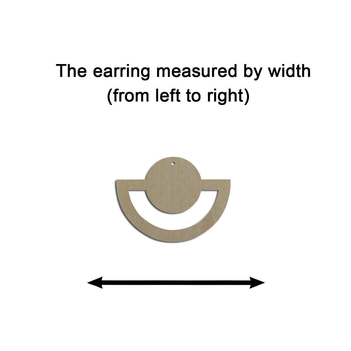 10pcs Unfinished Wood Blanks Small Circle With Semi Circle Shape Macrame Earring Part Findings Wholesale For DIY Jewelry Making