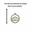 10pcs Unfinished Wood Blank Laser Cut Flower Circle Lotus Shape Macrame Earring Pendant Charms For DIY Jewelry Making