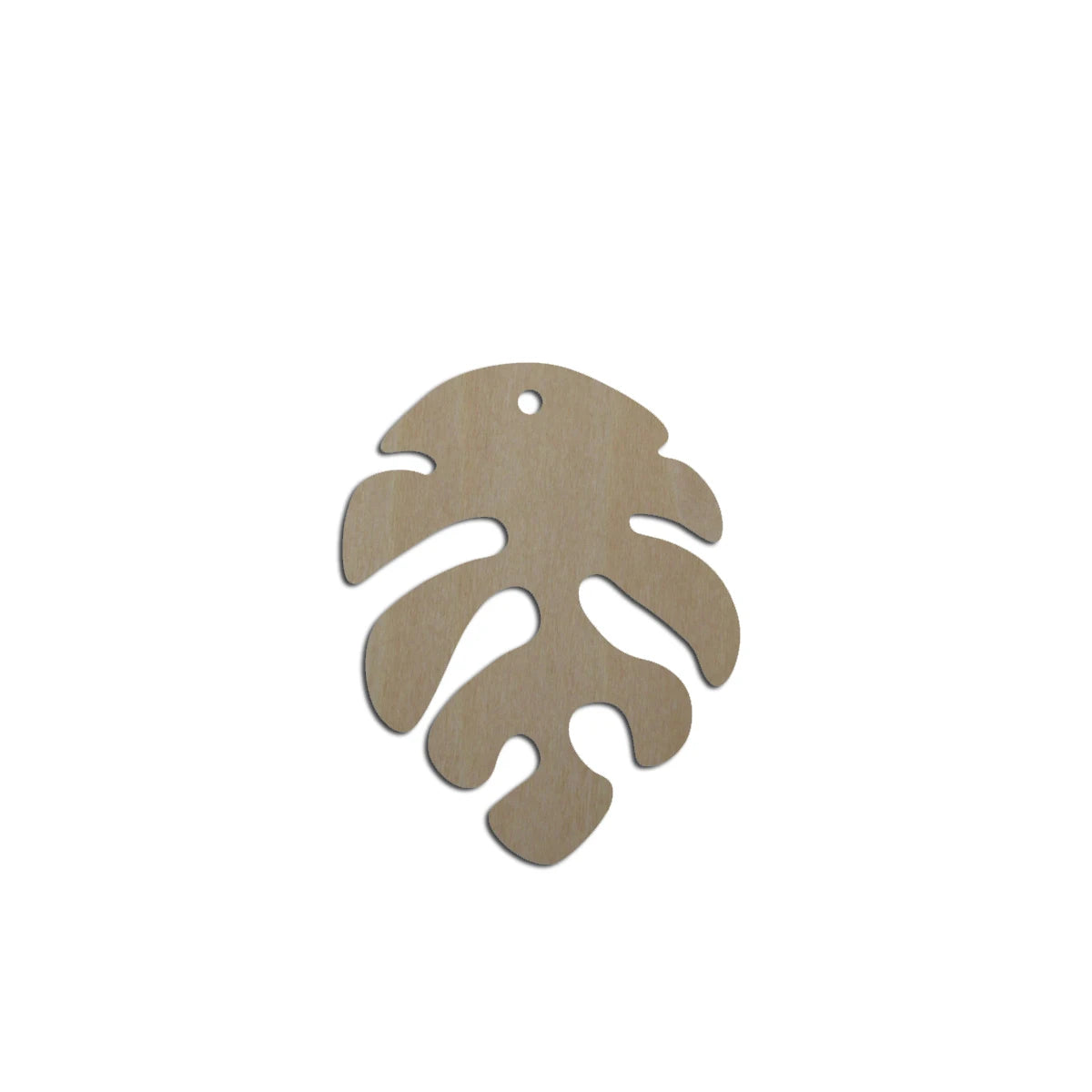 10pcs Laser Cut Unfinished Blank Wood Monstera Leaf Shape Earring Pendant Jewelry Charm Finding For DIY Making Project