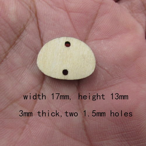 10 Pcs Unfinished Blank Wooden Raindrop Stone Shape Cutout Plywood Connector Jewelry Finding Supplies For Earrings