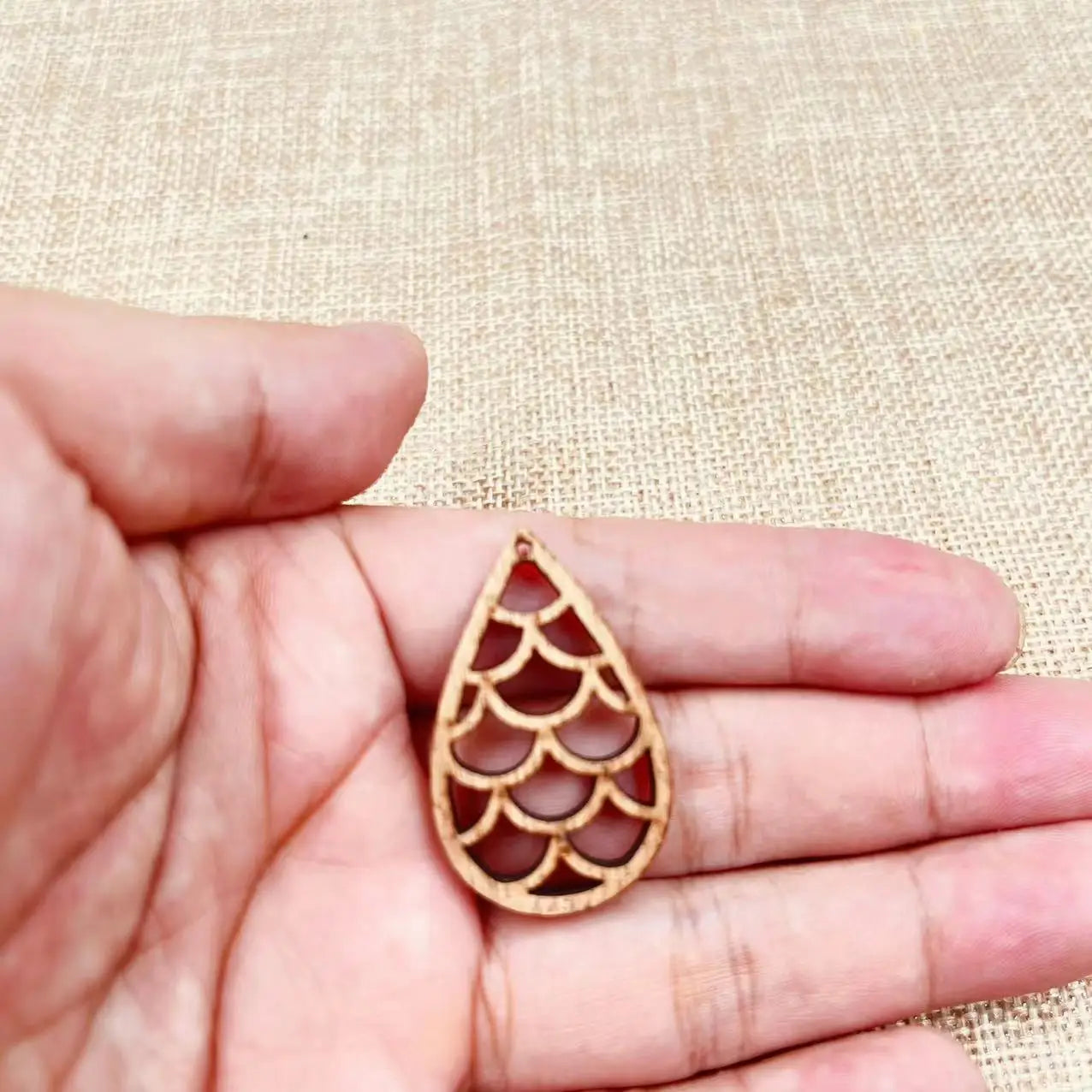 6pcs Unfinished Wooden Sea Animal Ocean Mermaid Fish Whale Tail Charms Earring Pendants For Jewelry Making DIY Handmade Crafte