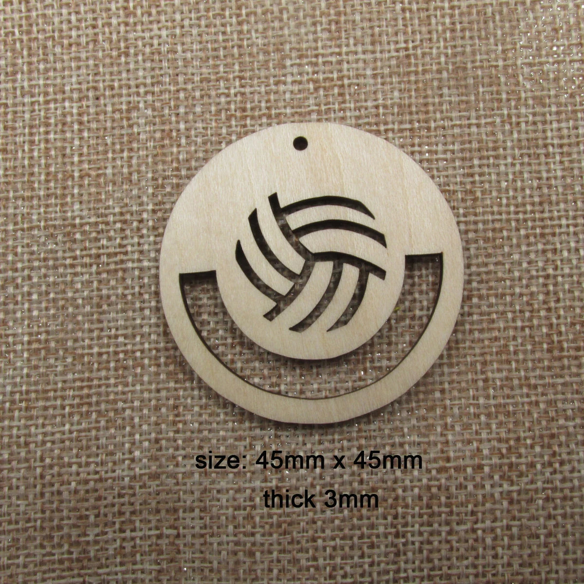 10pcs Unfinished Wooden Blanks Sport Macrame Circle Football Basketball Tennis Shape For DIY Earrings Supplies