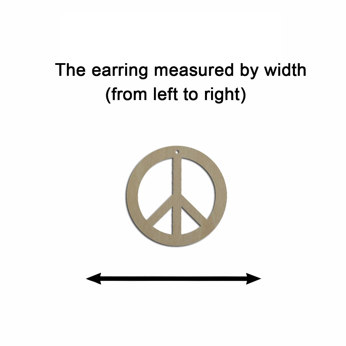 10pcs Unfinished Wood Blank Peace Circle Shape Macrame Earring Part Findings Wholesale For DIY Jewelry Making