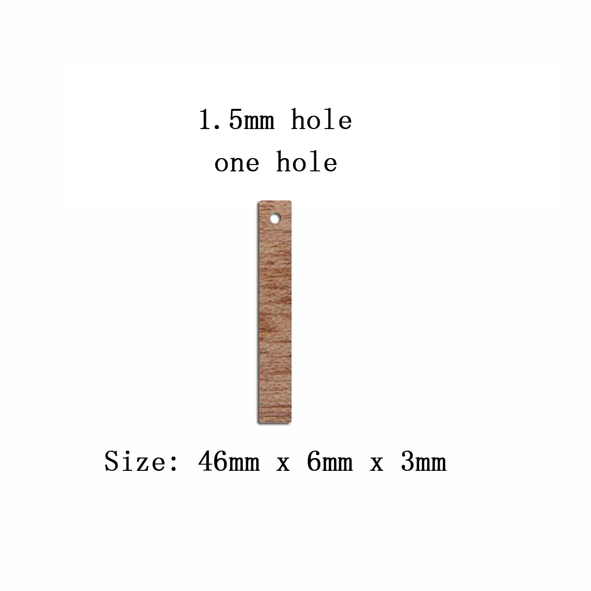 6pcs Unfinished Blank Wooden Long Bar Rectangle Earring Charms Connector Pendant for Women Female Jewelry Making DIY Crafting