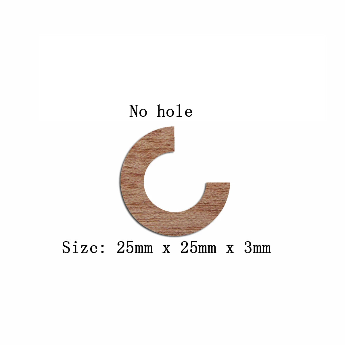 6pcs Unfinished Blank Wood Open Hoop Circle Charm Connector Pendant for Women Female Jewelry Making DIY Crafting