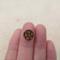 Mini Wood Shape Cabochon Unifished Earring Stud Blank Sport  Icon Ball Wooden Craft  Basketball   Earring Supplies