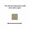 10pcs Multiple Size Unfinished Wooden Blanks Geometric Square Shape Dangle Earring For Jewelry Supplier