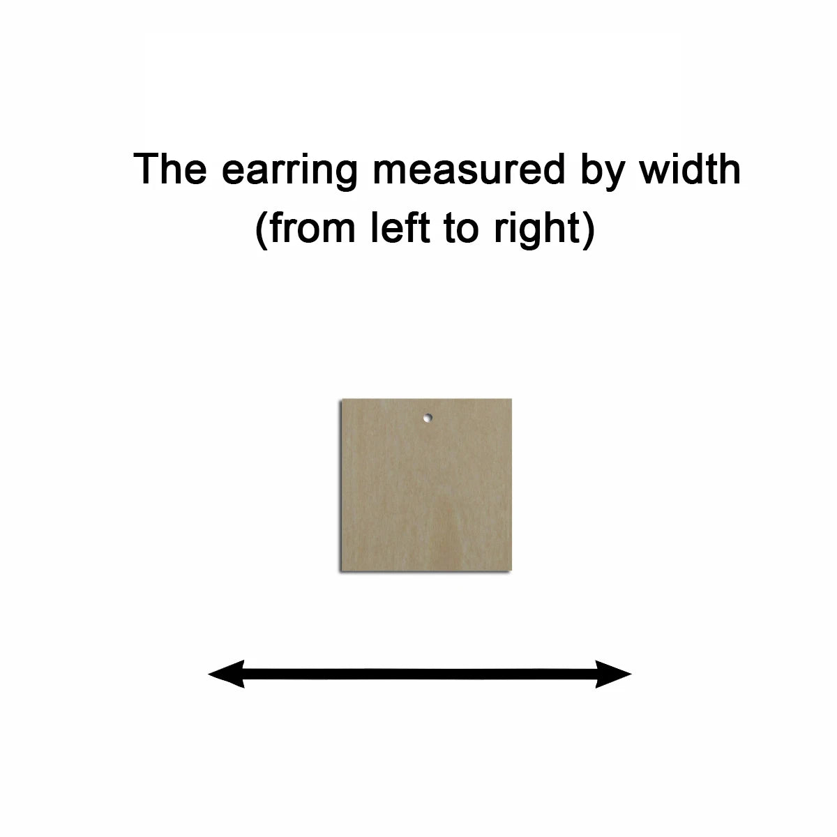 10pcs Multiple Size Unfinished Wooden Blanks Geometric Square Shape Dangle Earring For Jewelry Supplier