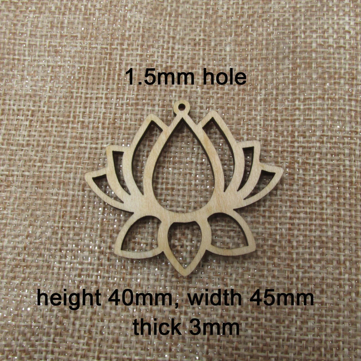 10pcs Unfinished Wooden Blanks Flower Lotus Shape Laser Cut Wood Frame For DIY Earrings Findings Jewelry