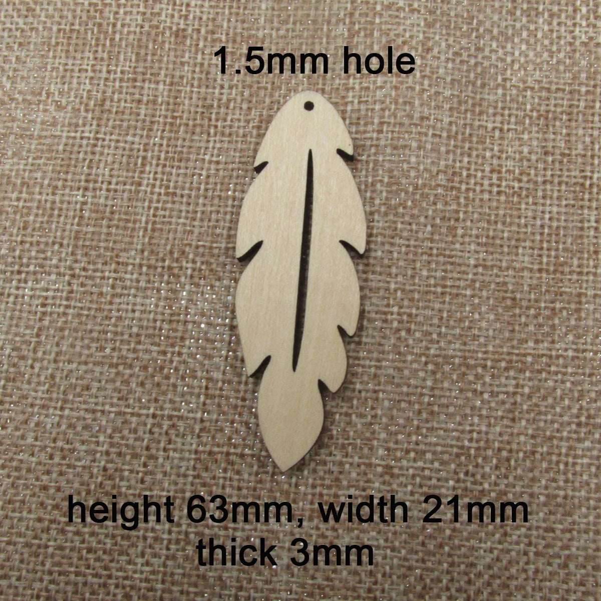 10pcs Unfinished Blanks Laser Cut Wood Hollow Feather Long Earrings Fashion For DIY  Jewelry Findings